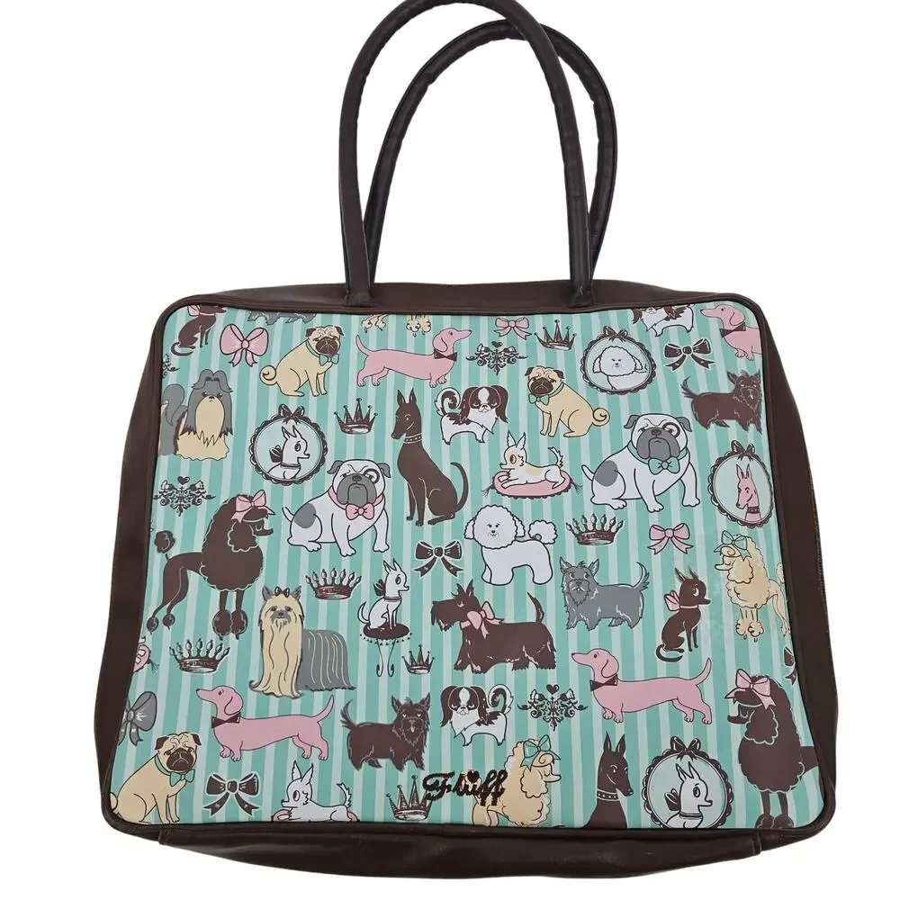 Doggy Boudoir Laptop Bag by Claudette Barjoud Miss Fluff Stripped Bougie 13x11